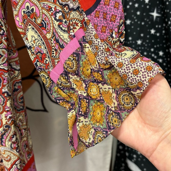 Boho Aakaa dress with patchwork design, size large - Picture 5 of 10